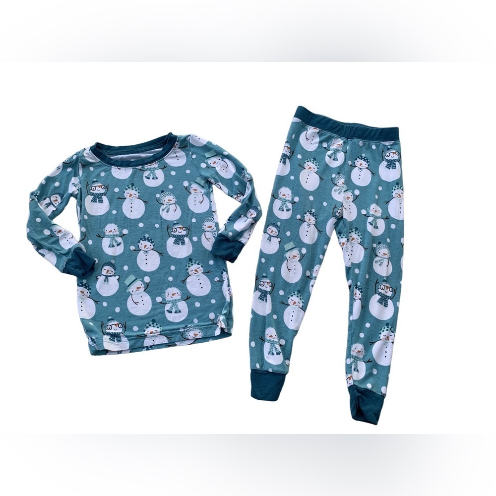 Little Sleepies Size 18-24 Months Snow Much Fun Snowman Two Piece Bamboo Pajamas